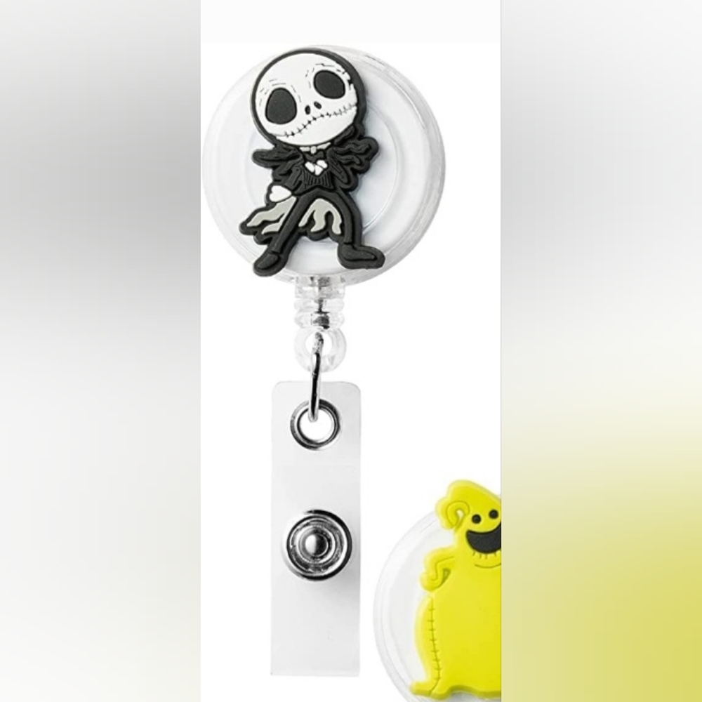 Disney The Nightmare Before Christmas Badge Reel Retractable ID Holder NEW